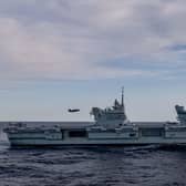 HMS Queen Elizabeth on the first phase of the carrier strike group. Picture: Royal Navy.