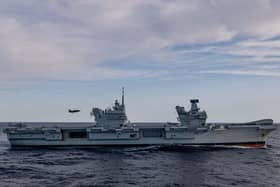 HMS Queen Elizabeth on the first phase of the carrier strike group. Picture: Royal Navy.