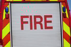 Gosport firefighters have had to tackle a van fire blaze that left a driver with burns to his hands.
