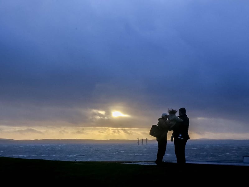 The weather in Southsea.