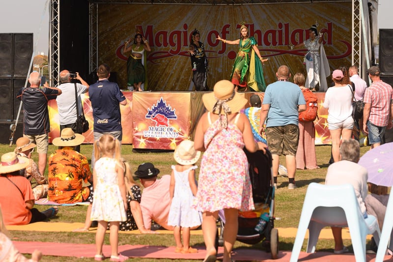 Pictured is: Thai dancers entertained the visitors.

Picture: Keith Woodland