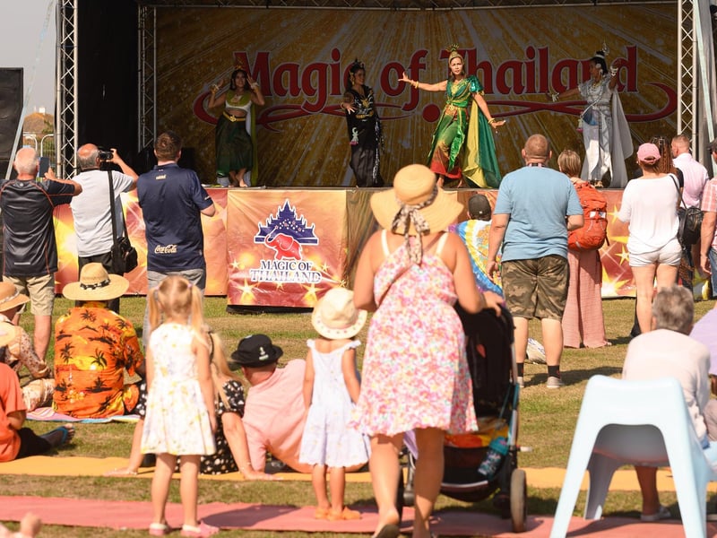 Pictured is: Thai dancers entertained the visitors.

Picture: Keith Woodland