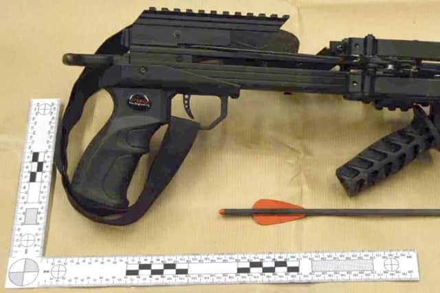 The crossbow used by Jaswant Singh Chail. Picture: Metropolitan Police/PA Wire