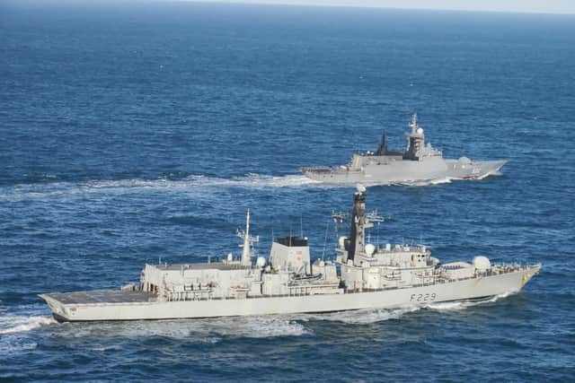 HMS Lancaster foreground shadows Boikiy