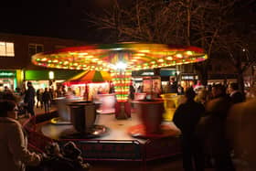 One of the fairground rides in motion at a previous Waterlooville event. Picture: Vernon Nash (180685-016)