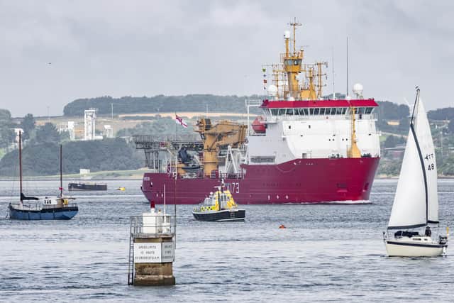 HMS Protector sets sail on a new adventure in Antarctica. Photo: LPhot Kyle Heller.