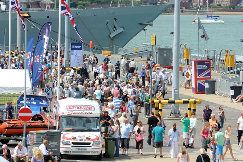 Navy Days 2010 at the Portsmouth Naval Base. Pictured is the crowd. 30th July 2010.Picture: Paul Jacobs 102427-35