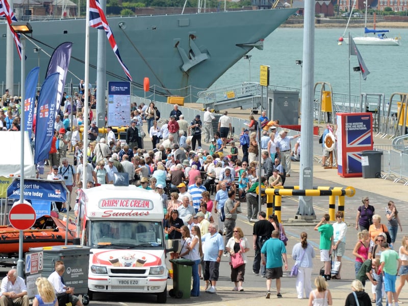 Navy Days 2010 at the Portsmouth Naval Base. Pictured is the crowd. 30th July 2010.Picture: Paul Jacobs 102427-35