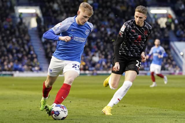 Paddy Lane appeared off the bench to make his Pompey debut in Saturday's 1-1 draw with Barnsley. Picture: Jason Brown/ProSportsImages