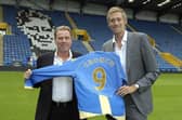 Harry Redknapp with Peter Crouch after signing from Liverpool