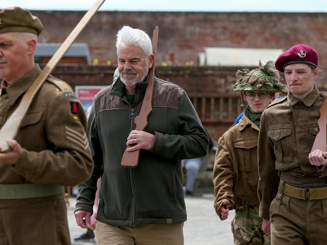 Military drills at Fort Nelson.