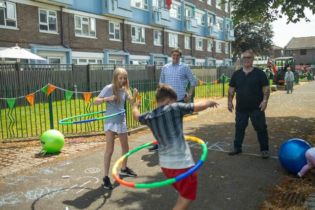 The Play and Plants event held by Portsmouth City Council to share plans for the Horatia and Leamington Houses site