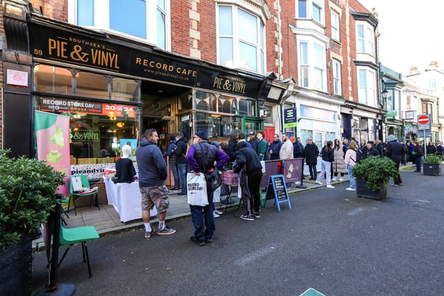 Record Store Day 2024 at Pie & Vinyl, Castle Road, Southsea.Picture: Chris  Moorhouse