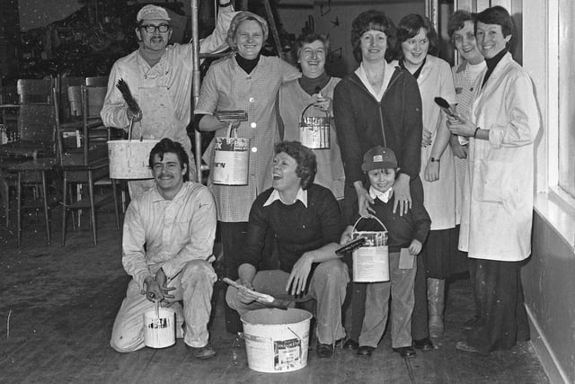 Volunteers take a break from Operation Clean Up at Red House Community Centre. Remember this from March 1980?