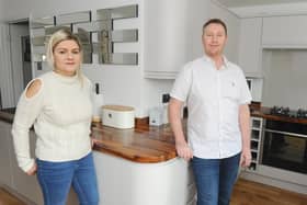 Maria Cross, 48, and her partner Gary Higson, 48, from Old Portsmouth
Picture: Sarah Standing (250219-8657)
