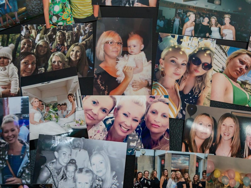 Pictures of Sherie Shepherd on display at the charity football event for Melanoma UK.
