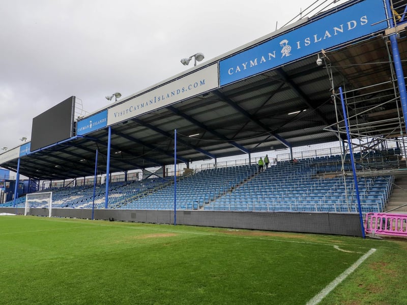 The new safe standing seats in the Milton End.