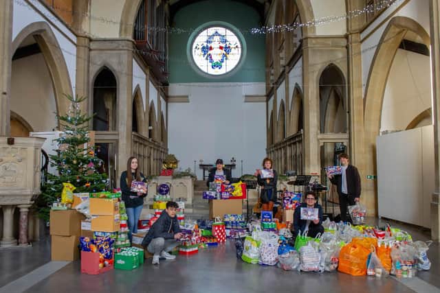 Priory School students at St Margaret's church, Southsea 
Picture: Habibur Rahman