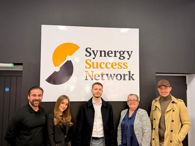 Synergy Success Network Accountancy Team. Left to Right: Mark Legg, Dolly Legg, Chartered Accountant Jack Hawley, Jackie Legg (Finance Director), Paul Moody.