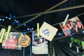 The memorial tent at the Let's Get Talking About Suicide event. Picture: Chris Moorhouse