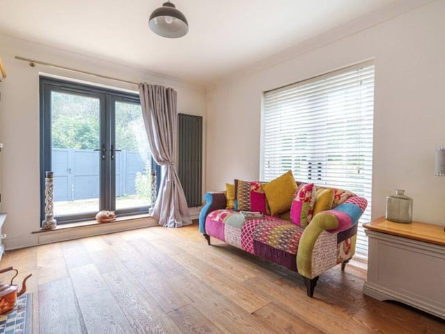 The listing says: "Set in a semi-rural location just on the edge of the picturesque and sought after village of Westbourne straddling the Hampshire/West Sussex border, with church, doctors surgery and day-to-day shopping including a locally renowned bakery."