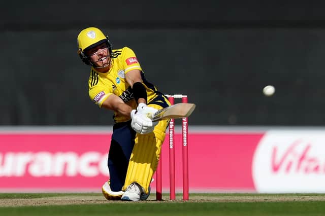 James Fuller is Hampshire's quickest scorer in this season's T20 Blast campaign - he has also hit the most sixes. Photo by Naomi Baker/Getty Images.