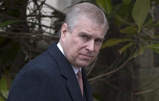 Prince Andrew has been stripped of his military titles by the Queen. Picture: Neil Hall/PA Wire