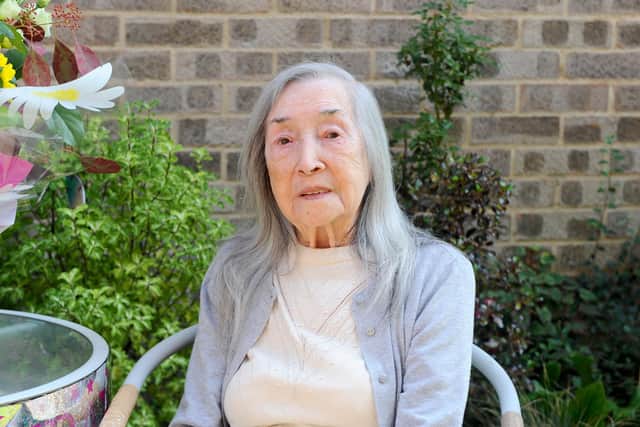 Edith White from Titchfield Common, celebrated her 100th birthday on Monday, September, 14. Picture: Sarah Standing (140920-3919)