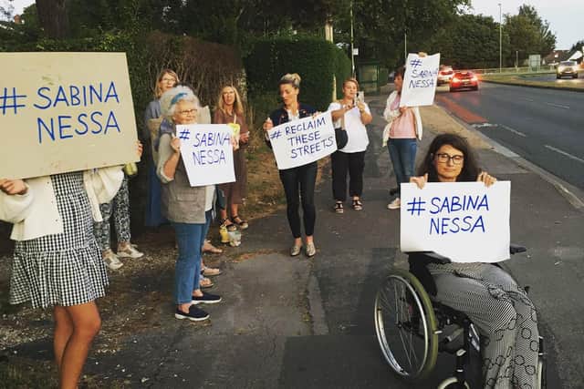 A vigil was held for Sabina Nessa along Portchester Road on September 24, 2021