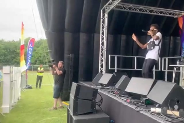 Tinchy Stryder on stage at Swanmore College's Swanfest - June 18, 2022