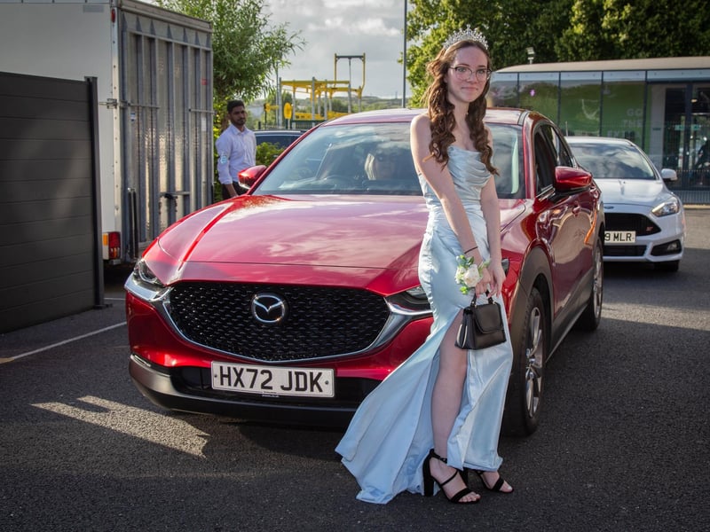 Students dressed up for Ark Charter Academy prom night