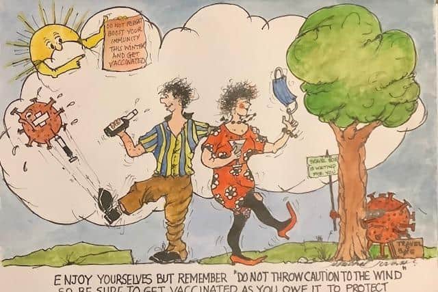 Michael North has drawn some Covid comics to encourage people to get their vaccinations.