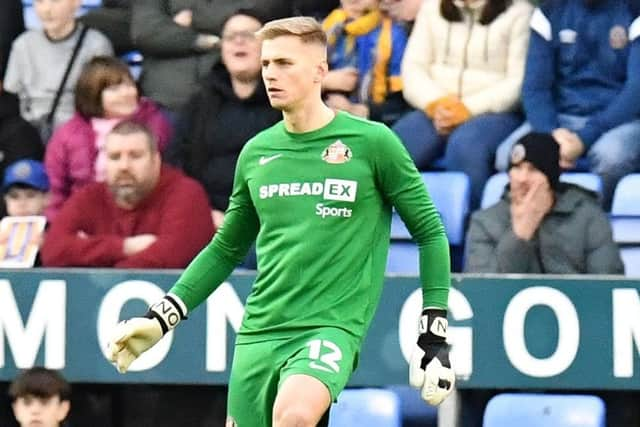 Alex Bass in action against Shrewsbury in the FA Cup third round in January - the second of his two Sunderland appearances. Picture: Frank Reid