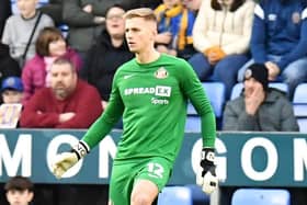 Alex Bass in action against Shrewsbury in the FA Cup third round in January - the second of his two Sunderland appearances. Picture: Frank Reid