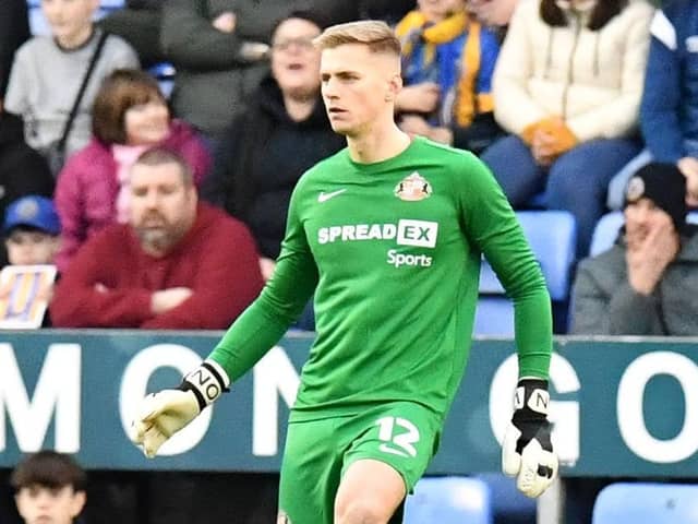 Alex Bass in action against Shrewsbury in the FA Cup third round in January - the second of his two Sunderland appearances. Picture: Frank Reid