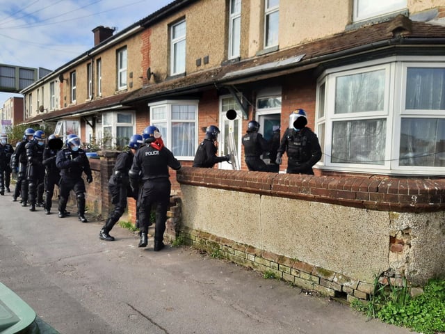 Police in Gosport Road, Fareham, on March 8. Picture: Hampshire police