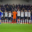 Tyler Walker (far right - wearing number 9) and George Hirst (far left - wearing number 19) played together for the first time at AFC WImbledon. Their fathers were Sheffield Wednesday team-mates 25 years earlier. Picture: Nigel Keene/ProSportsImages
