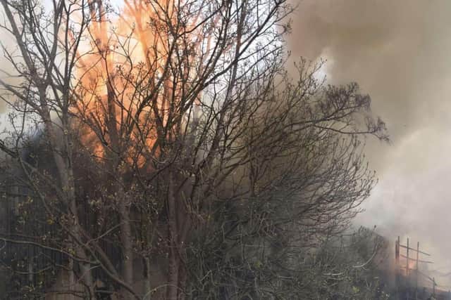A fire has broken out in Goldsmith Avenue, Southsea in Portsmouth on April 28. Picture: Stuart Vaizey
