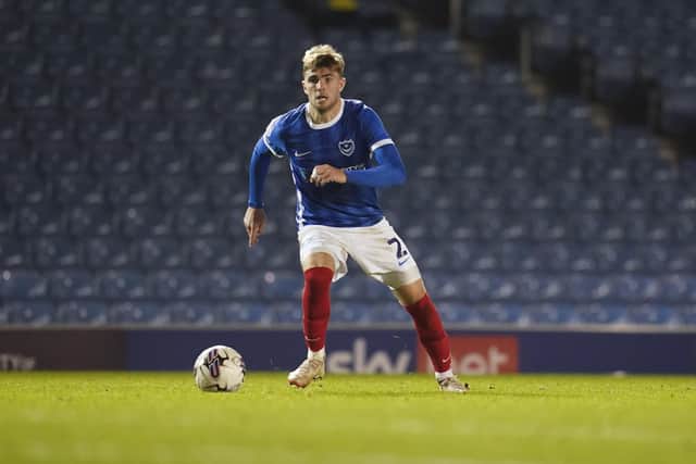 Zak Swanson featured for Pompey against Gillingham on Tuesday night - appearing for the first time since his mother passed away with cancer. Picture: Jason Brown/ProSportsImages
