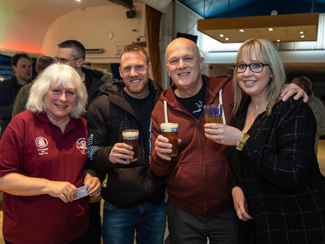 Friends enjoying the variety offered at the Gosport Winterfest. Picture: Mike Cooter (250223)