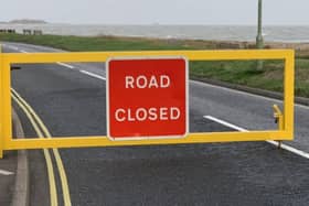 Stokes Bay Road in Gosport has been closed due to the blustery conditions being caused by Storm Henk. The Met Office have issued an amber weather warning in response. Picture: Gosport Borough Council.