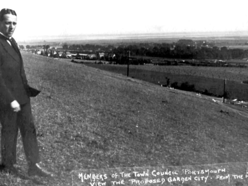 The dawn of a new city- Circa 1920 and members of what was then Portsmouth Town Council, including Councillor Brown, take a look over what was to be a new 'garden city'.