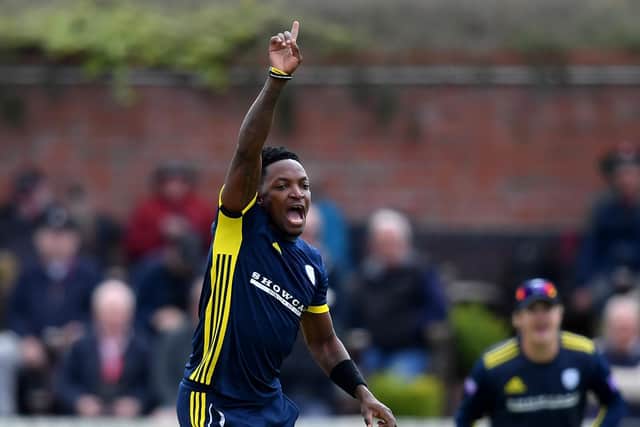 Fidel Edwards is among the former Hampshire players turning out in the fourth T10 tournament in the United Arab Emirates. Photo by Alex Davidson/Getty Images.