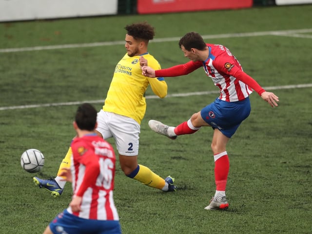 Released by Pompey, the striker has since turned out for Moneyfields, Hawks, Bognor, Eastbourne and this season has smashed in 30 goals for Dorking in the National League South. (Photo credit should read Picture/s by Dave Haines)