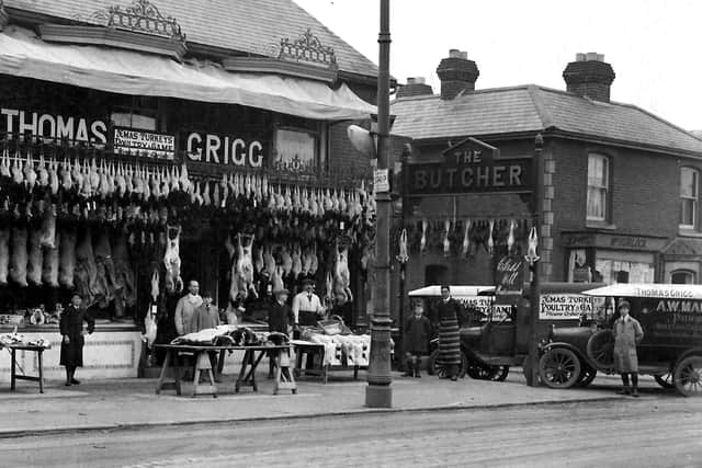 A Waterlooville butchers. Picture: Barry Cox postcard collection