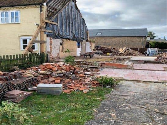 After the cottage was demolished