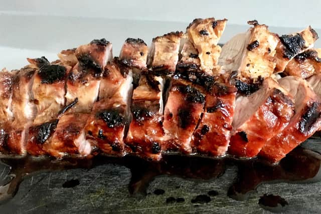 Marinated lamb for the barbecue by Lawrence Murphy.