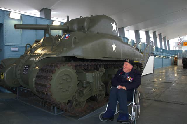 Veteran Walter Taylor on board the restored LCT 7074. Picture Portsmouth City Council