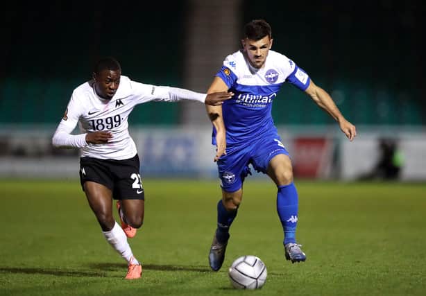 New Hawks signing Michael Green, right, in action for Eastleigh against Torquay United last season. Photo by Naomi Baker/Getty Images.