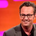 Actor Matthew Perry has died at the age of 54. 
Pictured: Perry during filming of the Graham Norton Show at The London Studios, south London. 
Picture: PA